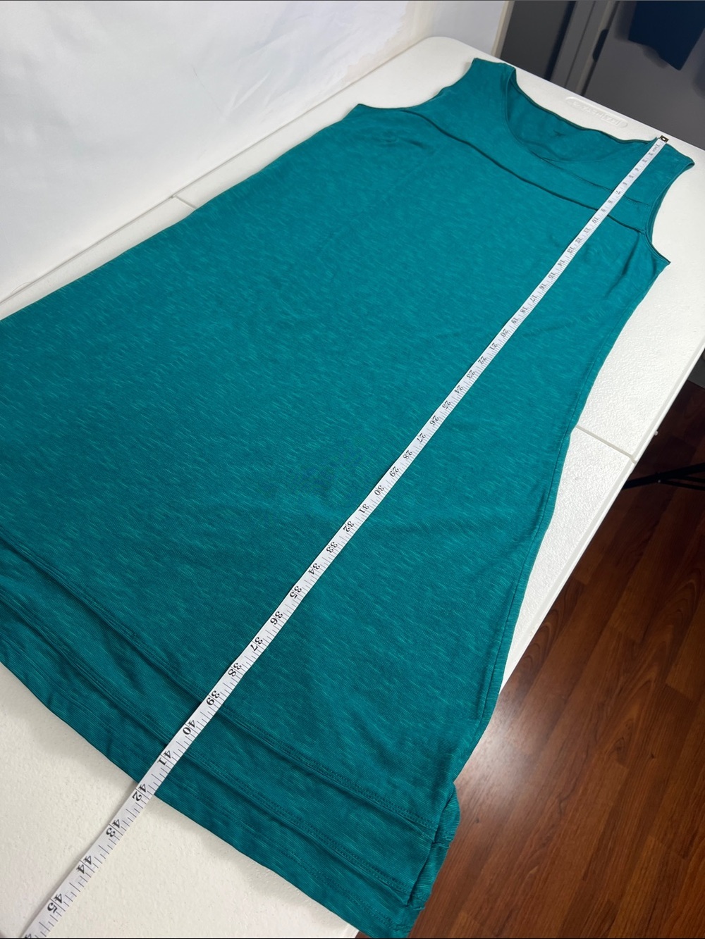Horny Toad Sz XL Oolong Teal Dress Sleeveless Organic Cotton Blend Outdoors EUC - Picture 7 of 11
